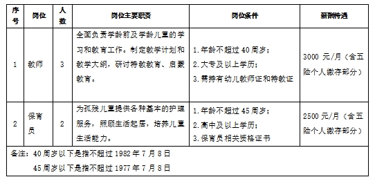 潜山县级托养福利事业单位招聘启事全新发布